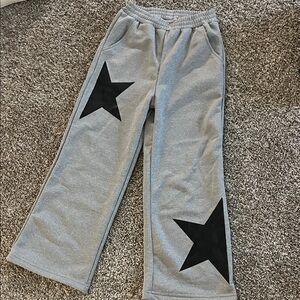 Kids Gray Star Print Pants